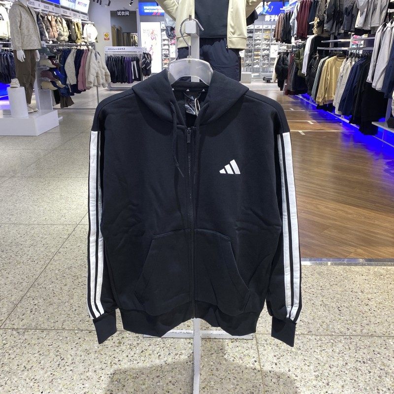 阿迪达斯男运动休闲连帽针织外套