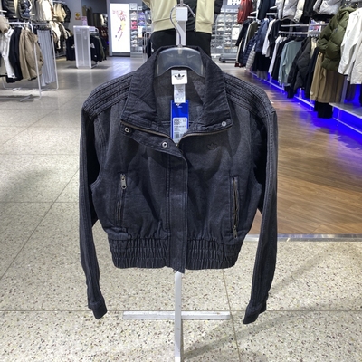ADIDAS三叶草女款牛仔短款夹克