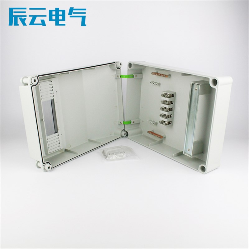 280 380 150 12位 PC塑料壁挂式防水工业插座防水箱 户外组合箱