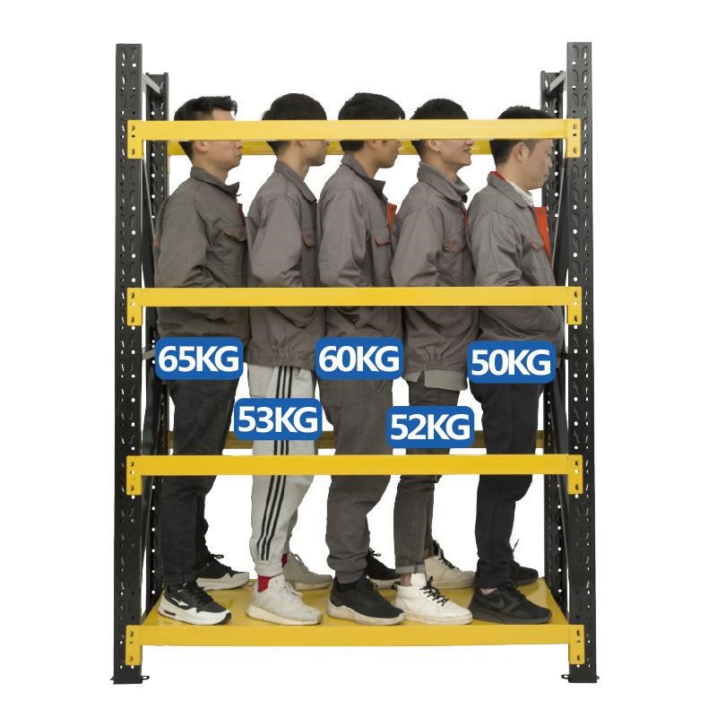 轻型中型货架置物架仓库快递货物架服装展示架家用 黑黄仓储货架
