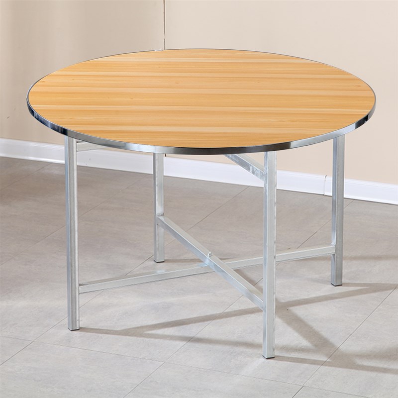 圆桌家用折叠桌架简约圆桌面板转盘餐桌商用桌食堂大排档吃饭桌子