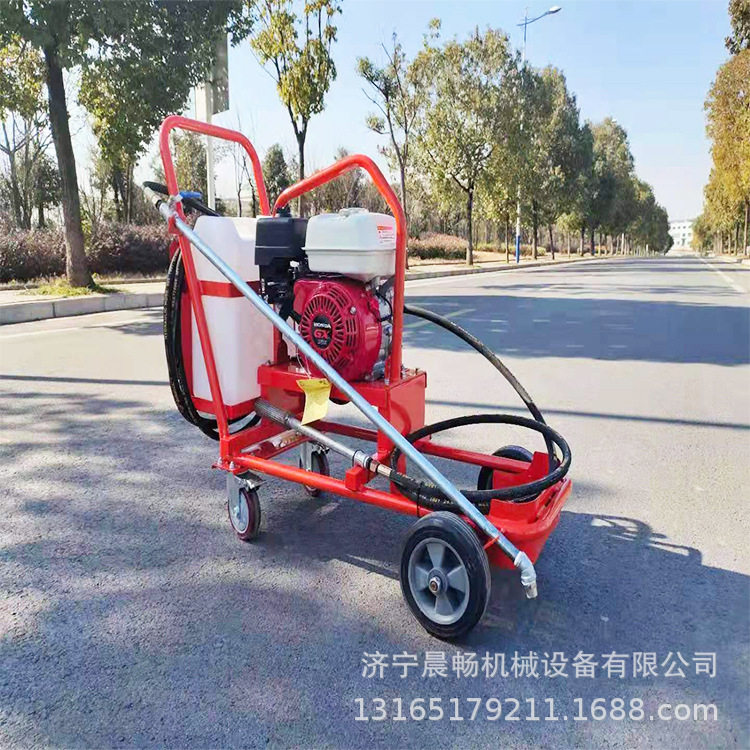 小型手推式乳化沥青撒布机旧道路修复翻新洒布机汽油柴油款喷洒机