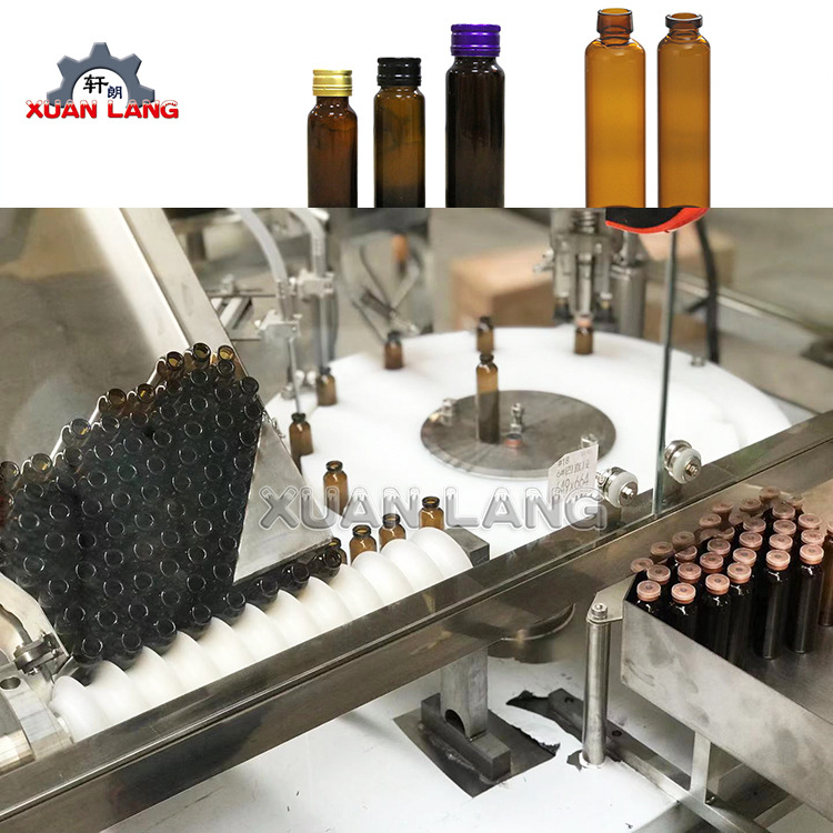 30ml液体定量灌装机 全自动口服液轧盖旋盖一体机 酵素灌装锁盖机