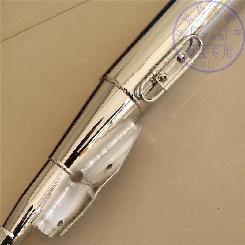 适用轻骑铃木摩托车FD赛驰QS110消音器排气管欧二电镀亮消声器