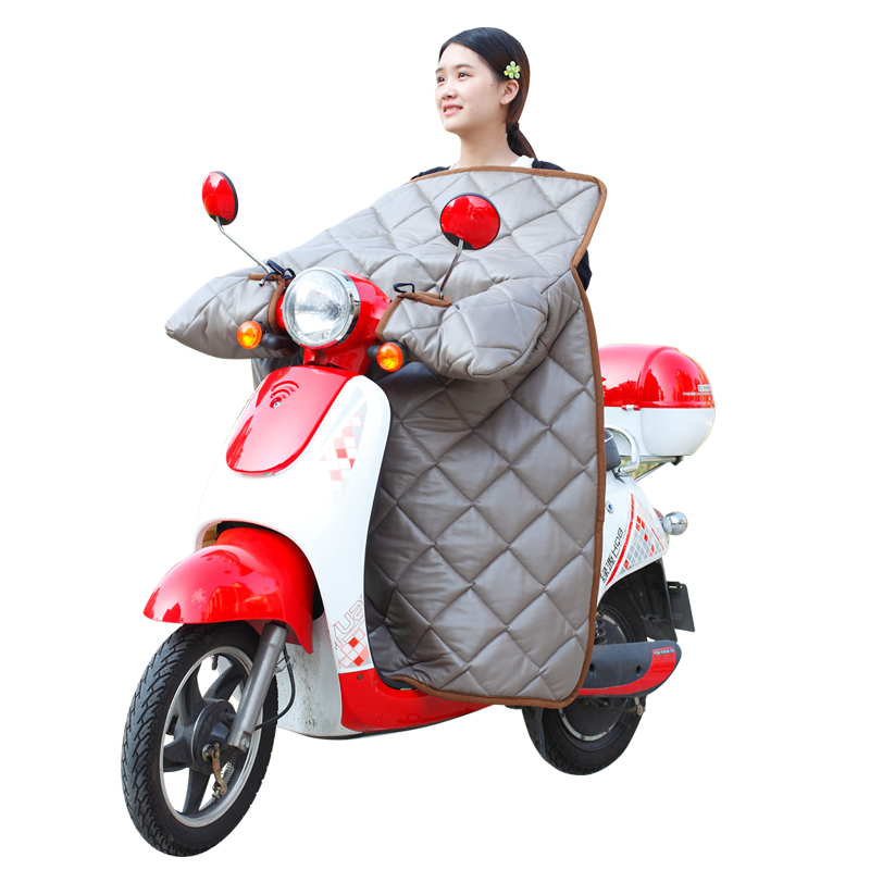 电动摩托车挡风被冬季加厚加绒防水pu保暖大电瓶三轮车护膝连体被