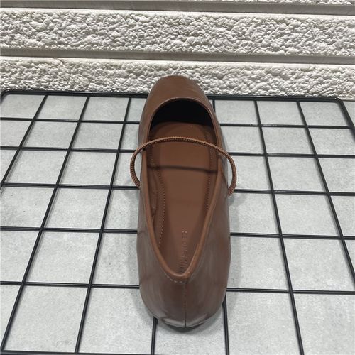 断码处理仙女软皮玛丽珍女单鞋方头浅口一字带百搭温柔平底小皮鞋