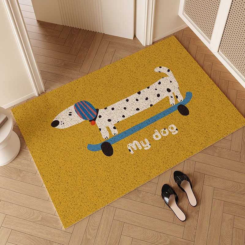 小狗丝圈入户地垫玄关进门垫PVC高级门口蹭土可裁剪地毯防滑脚垫