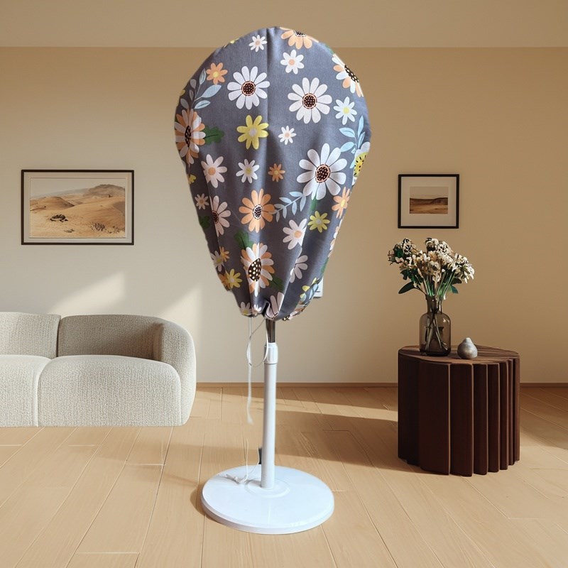 落地式电风扇防尘保护罩椭圆套全包键盘抽绳半包家用立式电风扇罩