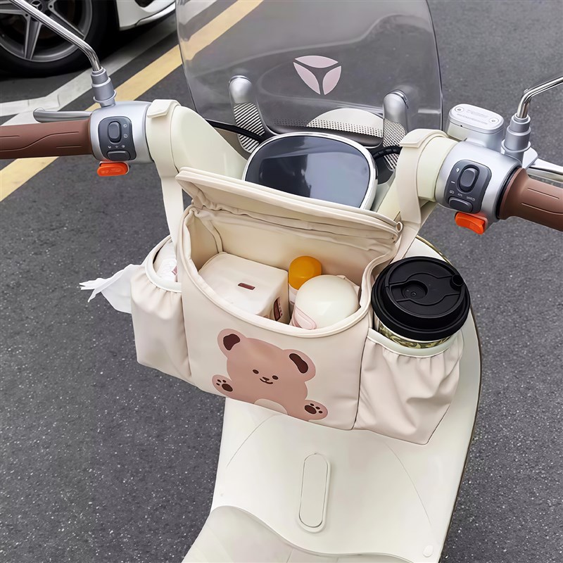 电动车大号收纳挂包前置收纳袋三轮车电动车机车防水挂物包储物