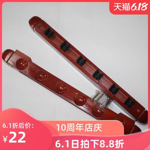OXHORN 台球杆架/6六孔木质台球杆壁式放杆架/靠杆器 壁挂式