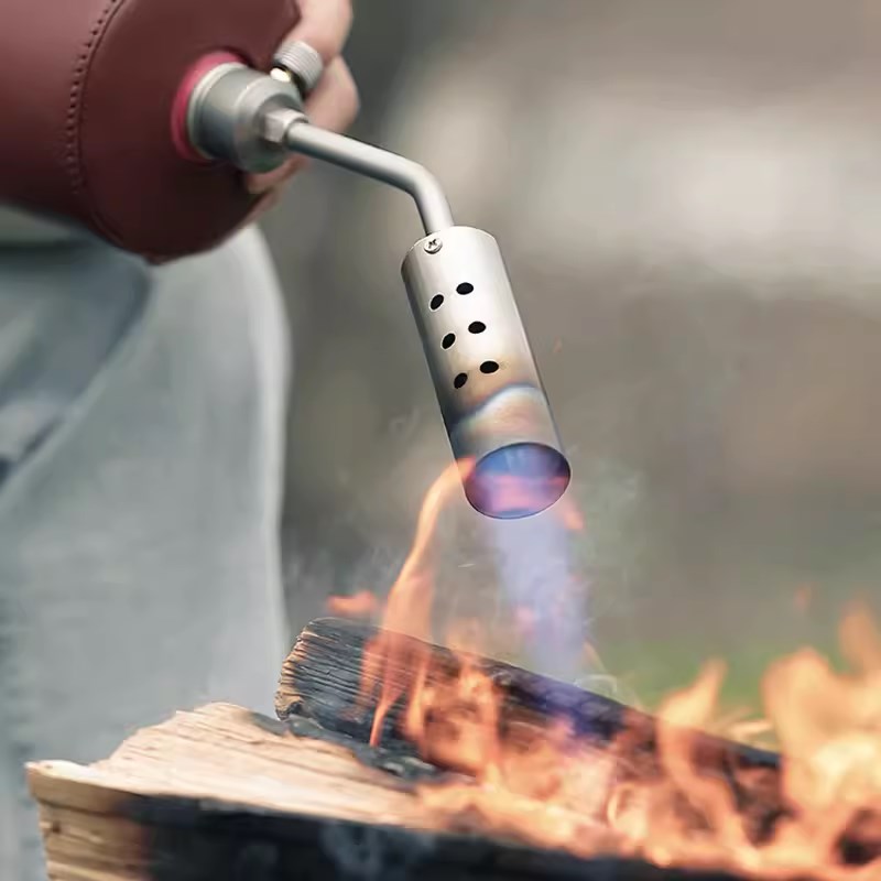 柯曼不锈钢卡式点火器烧猪毛用猛火喷枪带预热管防漏气户外喷火枪