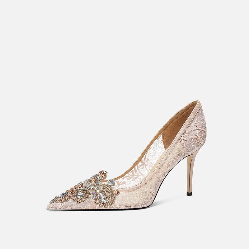 708-43中式婚鞋禾秀婚纱两穿宴会水晶高跟鞋水钻新娘网纱单鞋羊皮,女鞋,其他拖鞋,淘宝优惠券,粉丝福利购,淘宝优惠卷