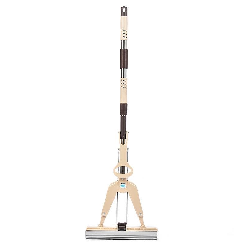 33CMa伸缩免手洗对折式宽口吸水海绵胶棉拖把家用干湿一拖净