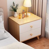 床头柜现代简约卧室床边柜2024新款 实木收纳柜小型简易床头置物架