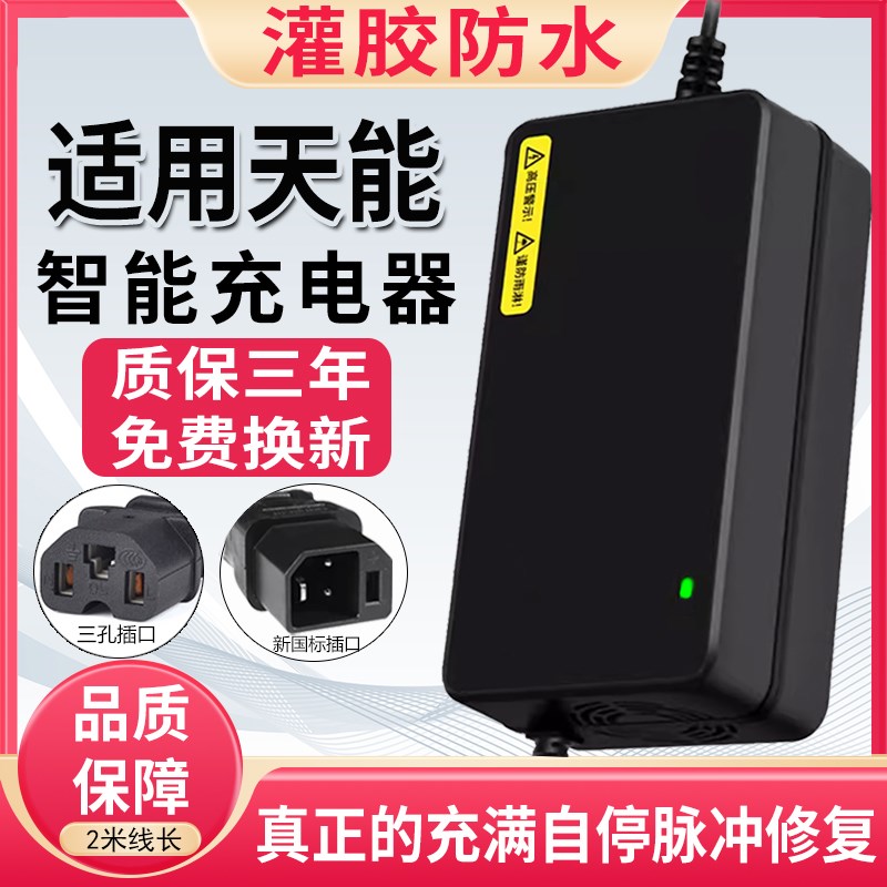 适用天能电池电动车充电器48V12AH60V20AH72伏铅酸石墨烯电瓶通用