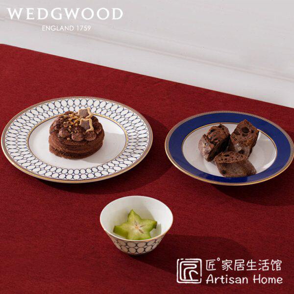 现货WEDGWOOD金粉年华一人食2盘1碗骨瓷单人餐具套组中式餐碗餐盘