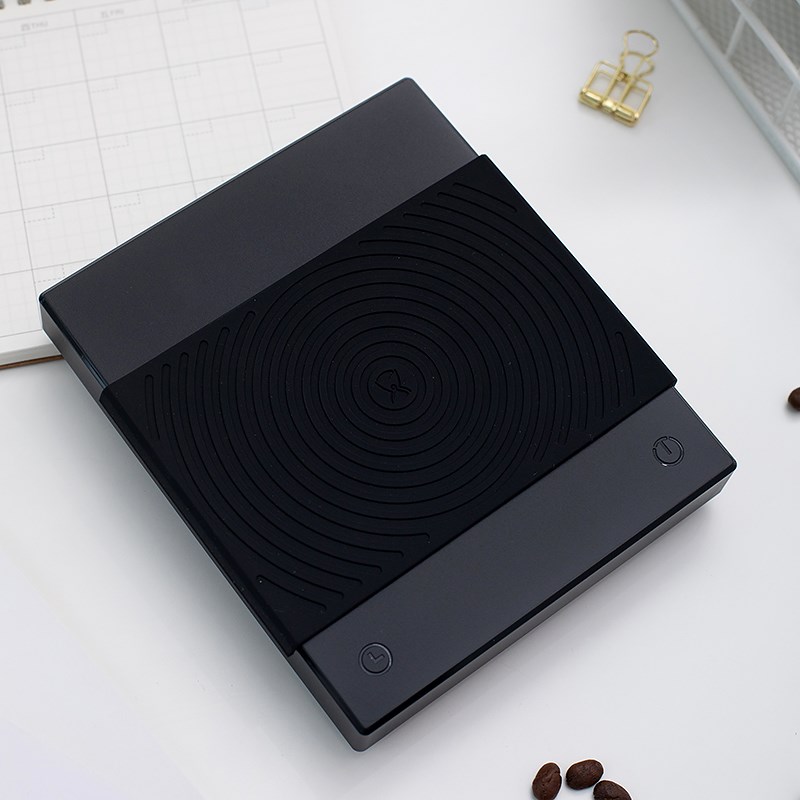 泰摩黑镜BASIC+咖啡电子秤 意式手冲咖啡壶秤 家用咖啡豆称重计时