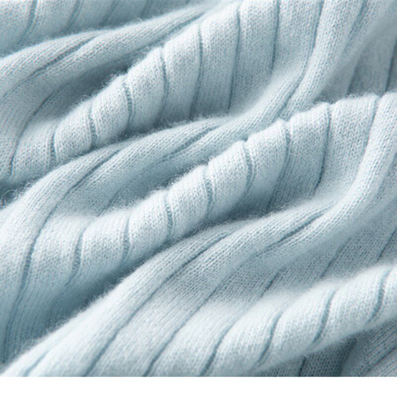 美~精致璀璨时刻!喇叭袖高领羊绒衫女纯羊绒毛衣针织打底衫秋冬