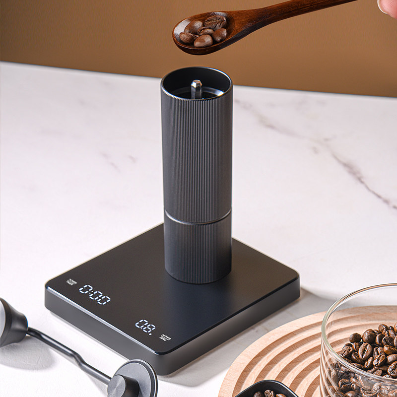 手冲器具专用咖啡电子秤意式称重计时咖啡秤充电小型厨房烘焙克秤