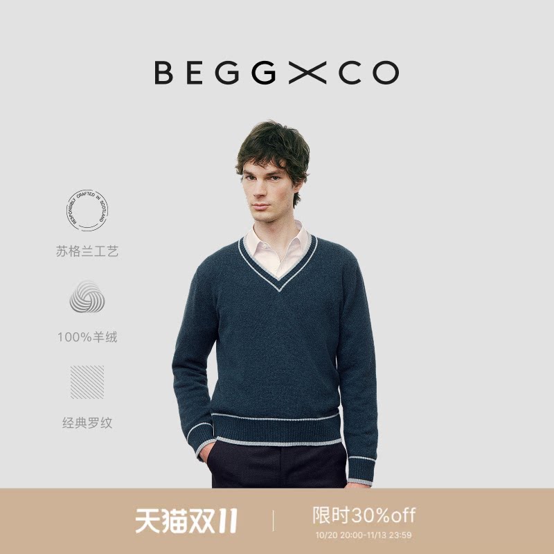 BeggXCo男士纯羊绒羊绒衫