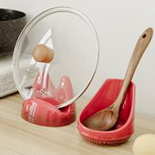 陶瓷厨房锅盖架置物架锅盖收纳架台面汤勺架小工具家用放锅盖神器