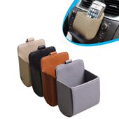 汽车高档皮革车内出风口置物袋车载收纳箱挂袋放手机储物盒多功能