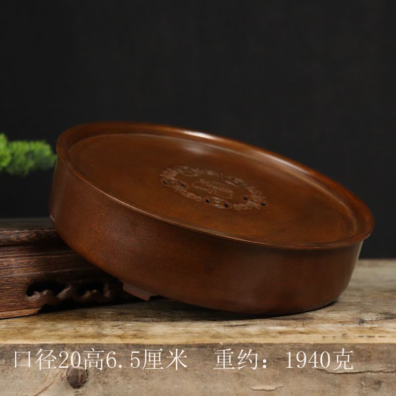 纯铜家用室c内彷古铜器摆件茶室茶盘书房客厅茶桌摆设装饰铜工艺