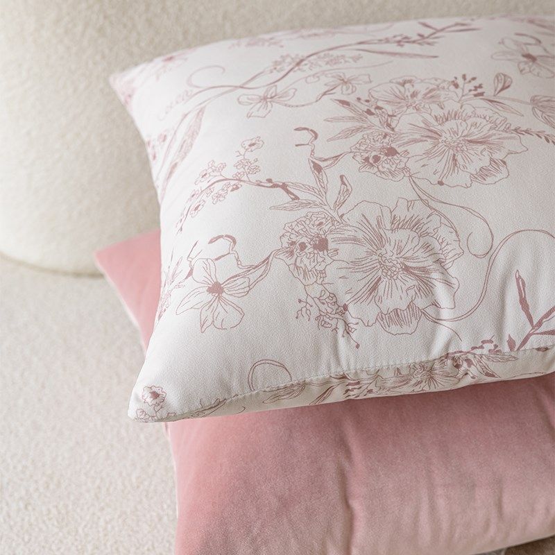 沙发抱枕法式现代简约风高级x感靠枕套粉色少女布艺靠背飘窗靠垫
