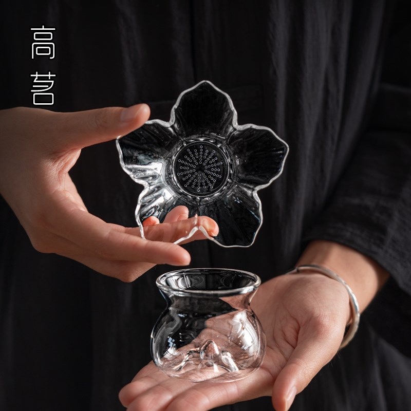 创意玻璃茶漏茶滤精致高s档公道杯茶叶过滤网懒人泡茶茶隔功夫茶