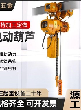 鬼头环链电动葫芦380V重型吊机0.5T1吨235m固定运V行式低净空工厂