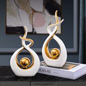 装 饰工艺品轻奢玄关家居饰品现代简约陶瓷电视柜酒柜晨哥摆件客厅