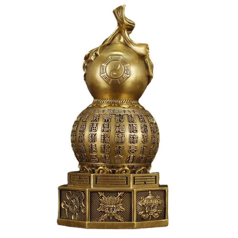 黄铜天医葫芦九龟阵摆件开口九龟葫芦吉祥八宝百福U葫芦龟葫芦饰