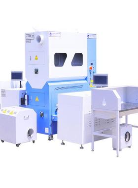 厂供福大工装派克羽绒服通道布充绒全自动两工位电脑充绒机双工位