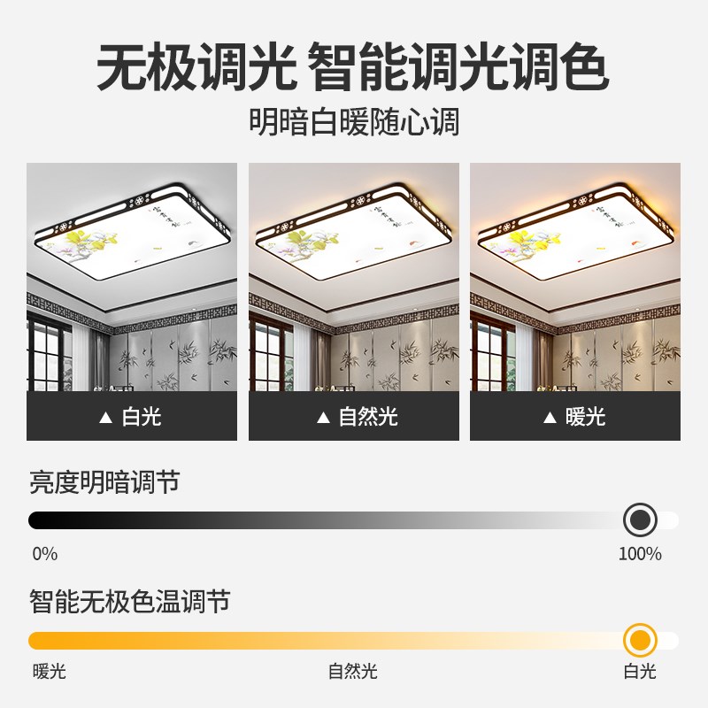 2025新款客厅大灯led吸顶灯饰家用主卧室吊灯具现代简约大气中山
