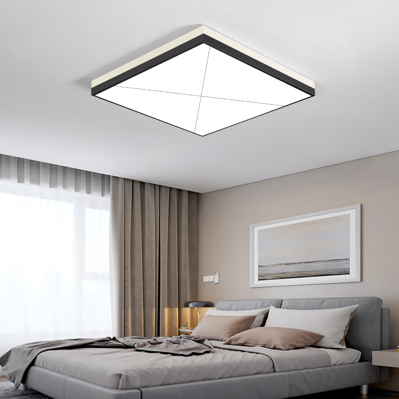 客厅灯简约现代大气家用北欧大灯新款餐厅长方形超薄led吸顶灯具