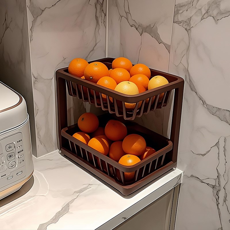 水果置物架多功能厨房分层沥水蔬菜架台面果蔬专用放置架收纳架子