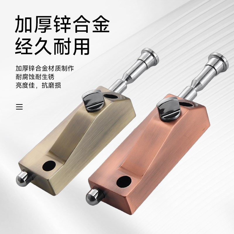 旋转门地插销锁有框玻璃地弹门锁明装木门铝合金门地锁弹簧落地插