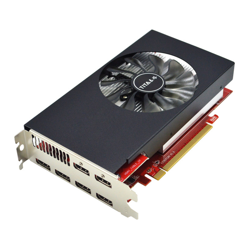 AMD 6HDMI 1拖6 多通道 炒股 大屏 投影 监控 扩展 拼接 多屏显卡