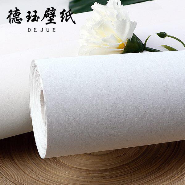 北欧纯色素色白色无纺布墙纸非自粘主卧客厅卧室壁纸2024新款纯白