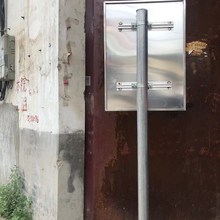 镀锌钢管立柱交通标志牌专用立杆爆闪灯广角镜安装柱户外带底座杆