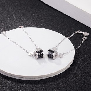 s925纯银小红人陶瓷手链 慈善款手链陶瓷弹簧款普通版 一件代发