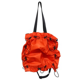 个性大包包女潮酷尼龙单肩包港风褶皱抽绳大容量购物袋学生托特包