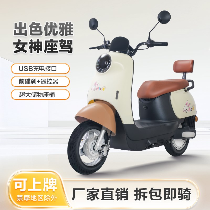 小龟王电动车60V电瓶车家用代步接送孩子72V电动摩托车长跑王锂电