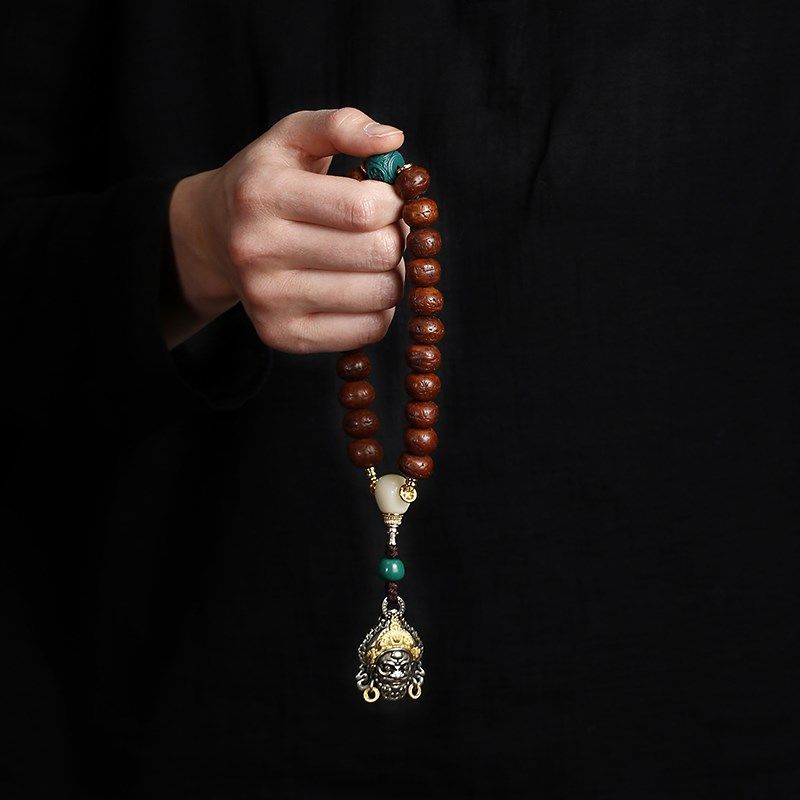 老凤眼菩提子手持手串男女文玩配饰机刷成品盘玩佛珠精品财神吊坠