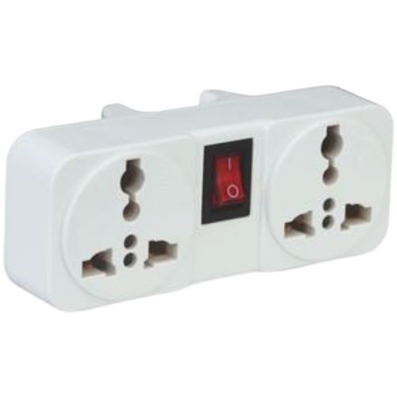 英标13A方脚转换插头万能孔带开关/无线转换器扩展插座港澳旅多用