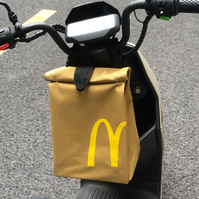 麦当劳挂包电动车机车骑行置物挂包大容量防水雅迪爱玛九号摩托车