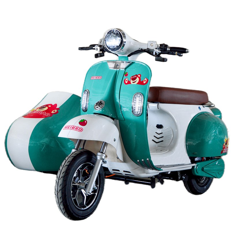 罗马假日边三轮电动摩托车八嘎偏三轮挎斗车旅游景区租赁观光车