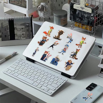 50张儿童动画卡通疯狂动物城朱迪警官周边奖励贴纸装饰笔记本头盔