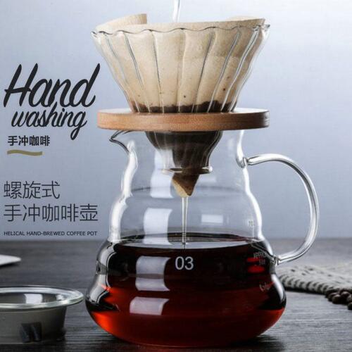 格凌兰北欧风格手冲玻璃壶实不锈钢滤杯冲杯过滤滴滤杯云朵分享壶