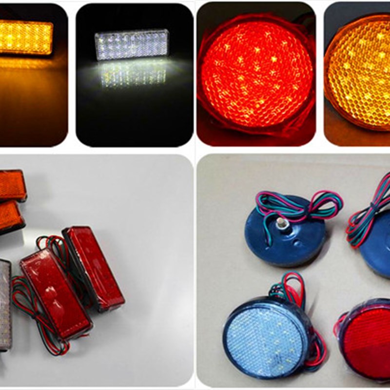 电动车踏板跨骑复古改装反光片转向灯刹车灯Y尾灯行车灯